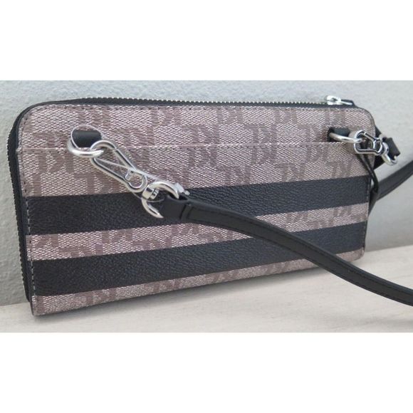 Karl Lagerfeld Paris LH2EU5BT Tan/Black Crossbody Bag Clutch Wallet Purse $128 - Picture 2 of 10